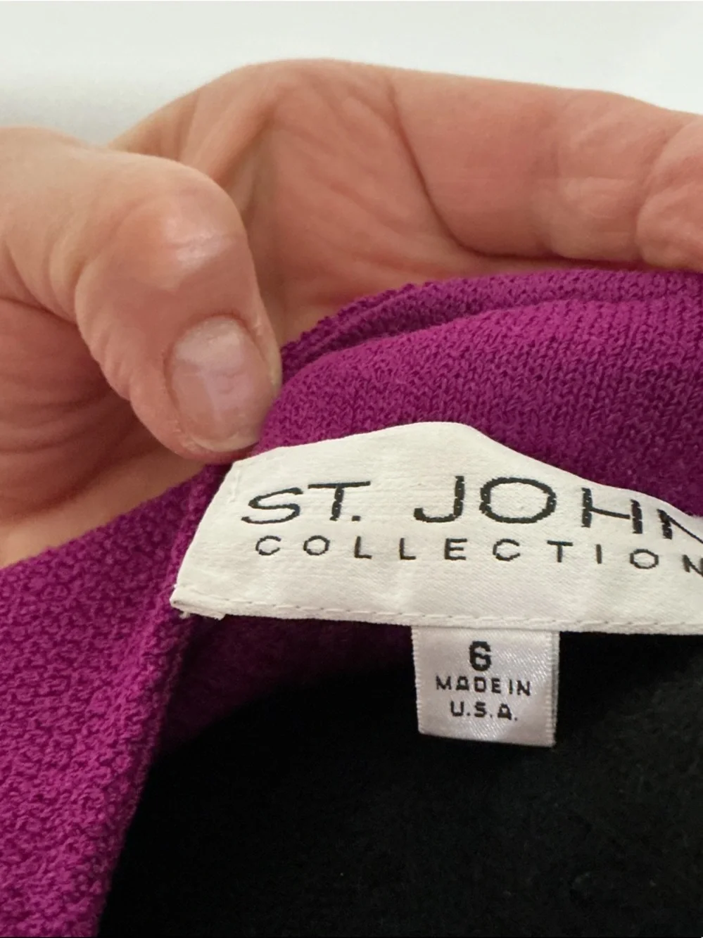 St. John Collection Fushia duster jacket. Size 6 - Picture 2 of 10